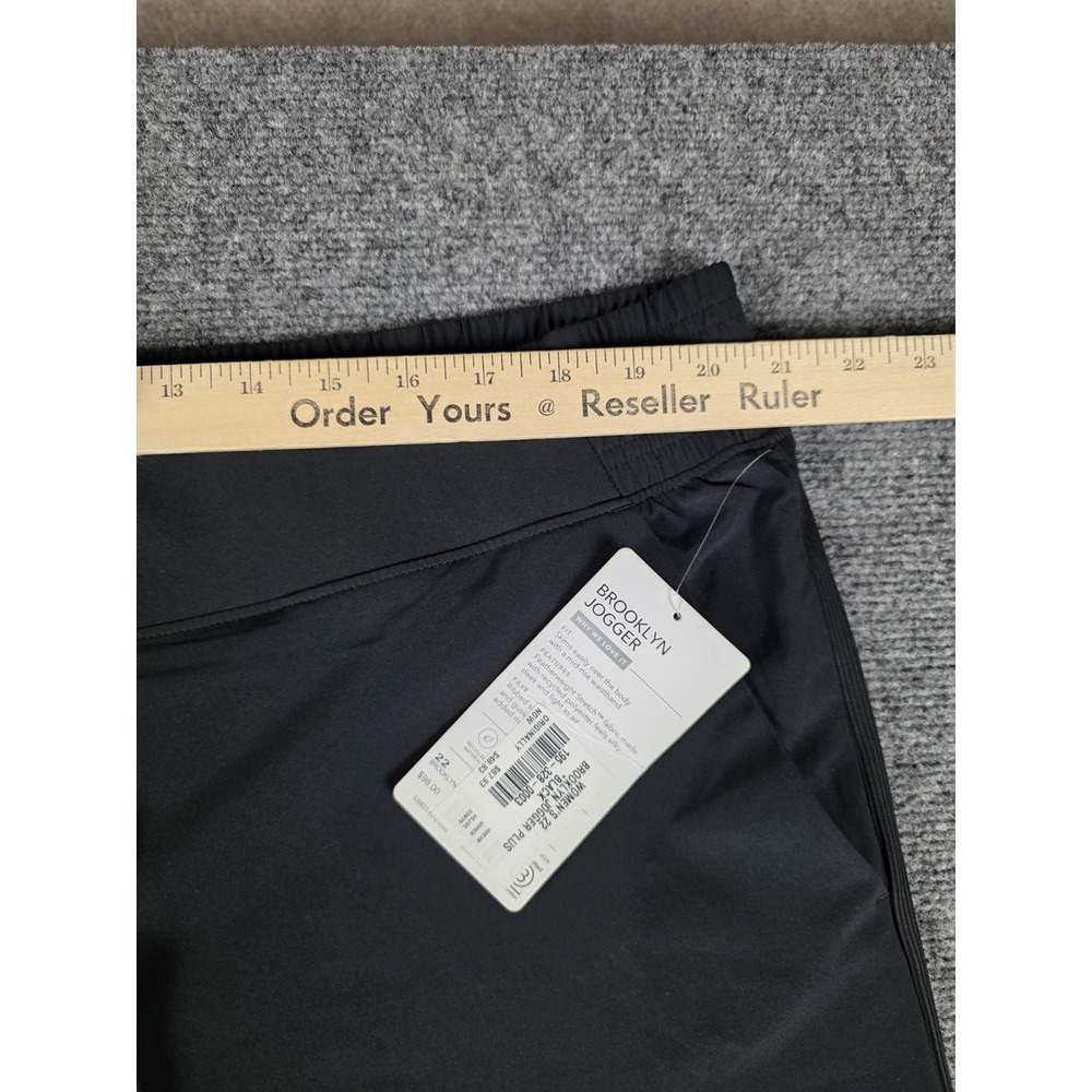 ATHLETA Brooklyn Joggers Black Solid Pattern Tapered Women's Size 22 NWT - Picture 2 of 9